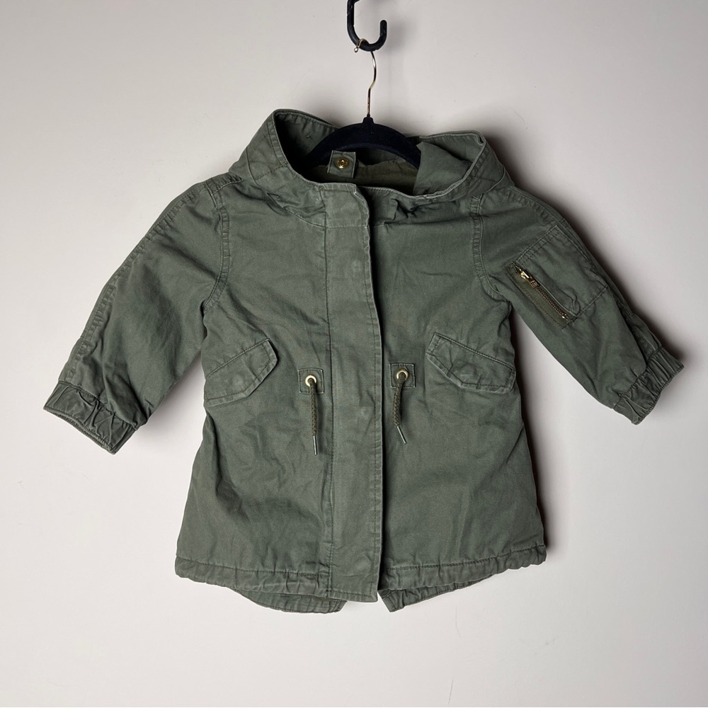 Baby Gap 18-24 months Army Green Hooded Full Zip Jacket